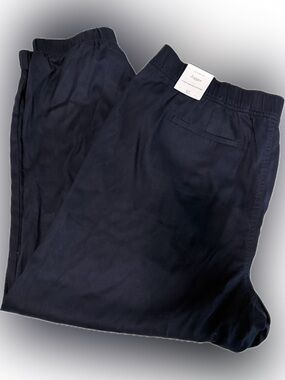 Talbots Womens XL Navy Blue 100% Tencel Lyocell Jogger Pants Elastic Waist